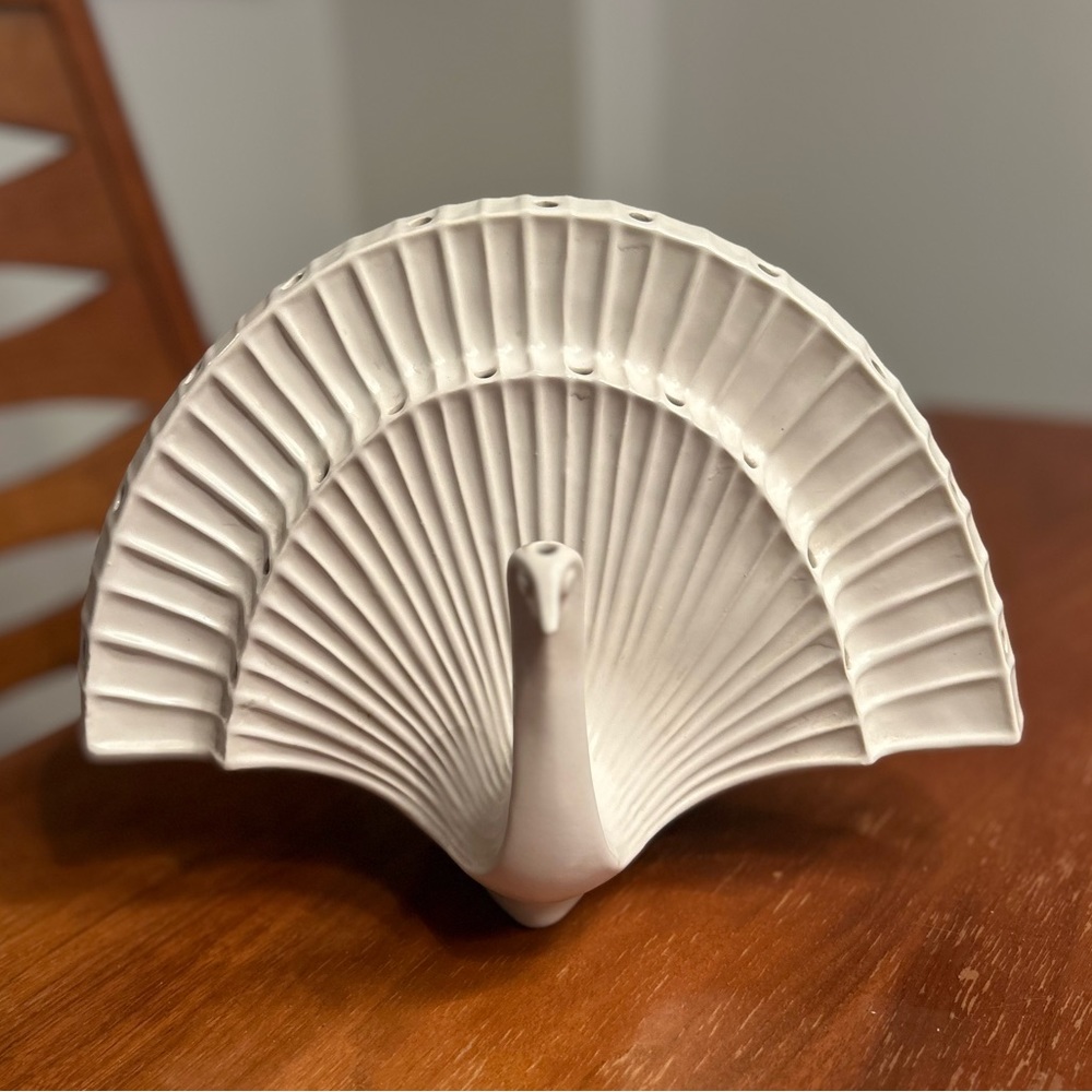 Jonathan Adler ceramic peacock lollipop holder